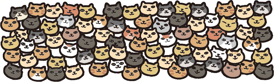 80匹以上の猫のイラスト