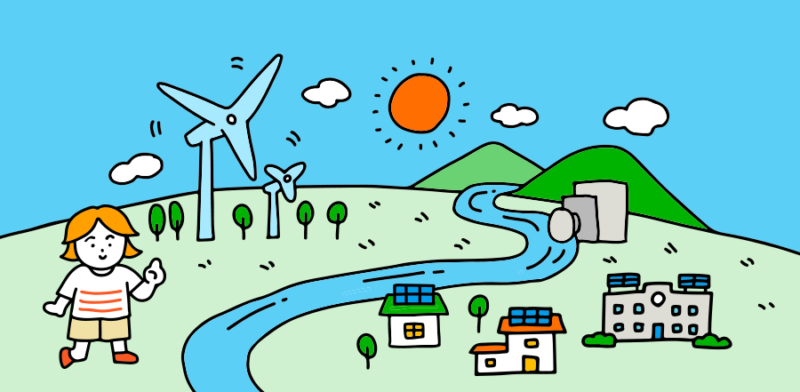 再生可能エネルギーのイメージイラスト