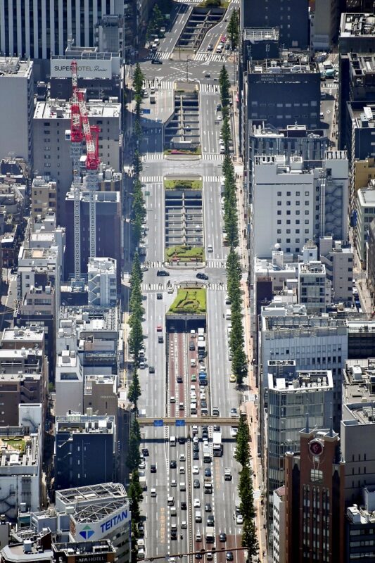 東京の大動脈となっている現在の昭和通りは新平の計画では約72ｍと、もっと幅のある道路だったが、予算縮小の結果幅44メートルに。もし当初の計画が実現していたら、現在の交通渋滞はどうなっていただろうか（提供＝読売新聞社）