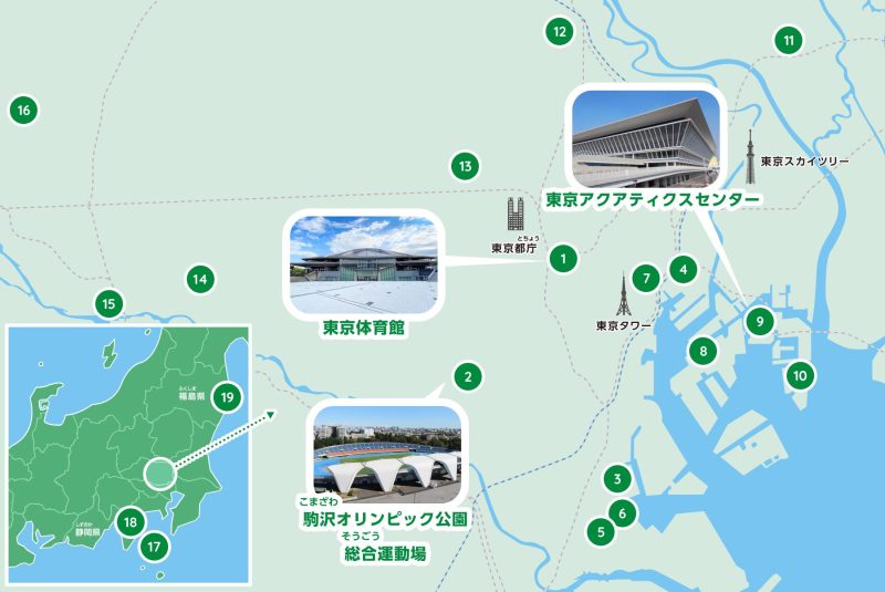 デフリンピック2025の会場図