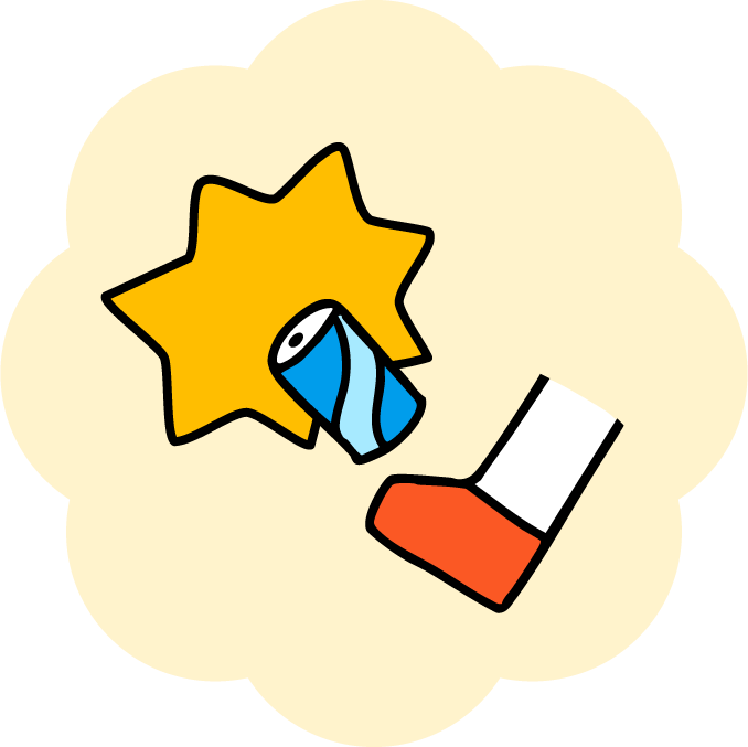 缶けりのイラスト