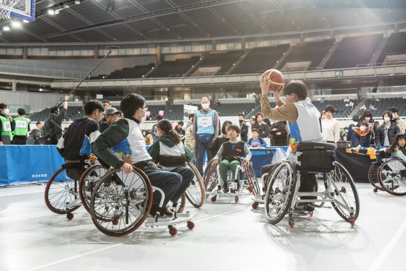 車いすバスケットボールの様子